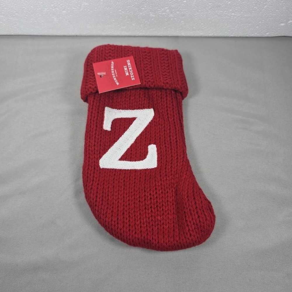 Letter‎ Z Wondershop Monogram Mini Christmas Stocking Initial Red Knit Target